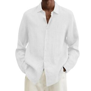 Men's White Button-Up Jacket